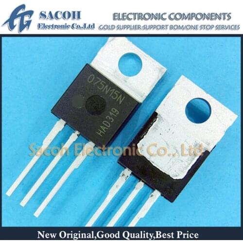 Free Shipping 10Pcs IPP075N15N3G IPA075N15N3G 075N15N TO-220/220F 100A 150V MOSFET