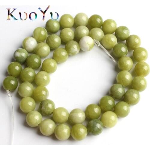 New Green China Jades Chalcedony Natural Stone Beads Round Loose Bead 4/6/8/10mm For Jewelry Making DIY Bracelet Necklace 15