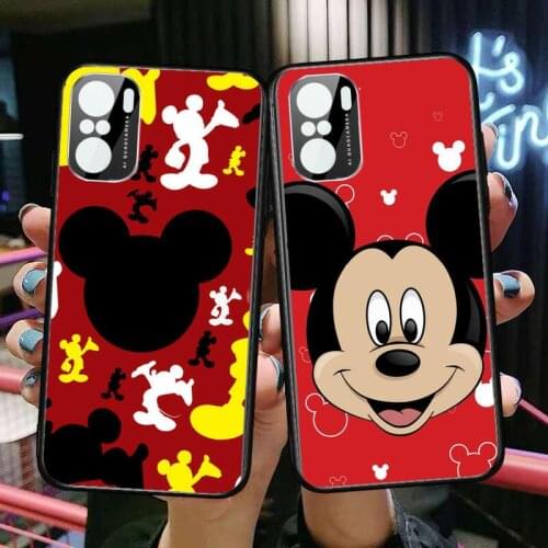 Minnie Mickey Together Phone Case For xiaomi redmi POCO F1 F2 F3 X3 Pro M3 9C 10T Lite NFC Anime Black Cover Silicone Back Prett