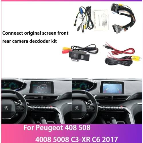 Car Rear View Camera For Peugeot 408 508 4008 5008 C3-XR C6 2017 Original Screen Upgrade Interface Module CCD HD Digital Decoder