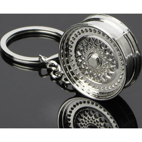 Wheel Rim Keychain Hot Sale Creative Car Part Accessories Car Model Keyring Key Chain Ring Keyfob Keyring