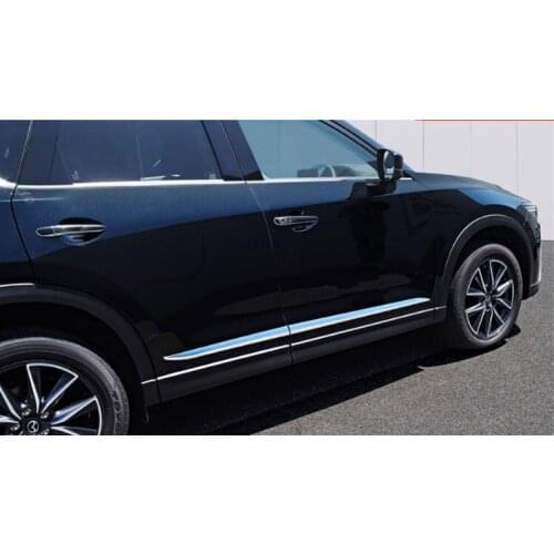 KOUVI ABS Chrome Side Molding Cover Trim Door Body Kits for Mazda CX-5 CX5 KF SERIES 2017 18 19 accessories 4pcs/set