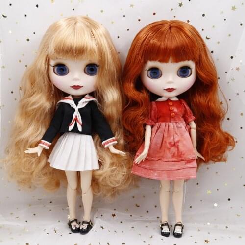 ICY DBS Blyth Doll 1/6 bjd toy joint body white skin matte face dress shoes girls gift