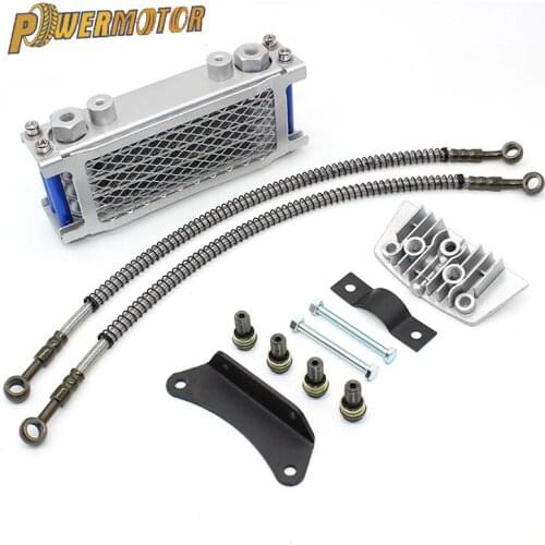 Motor Oil Cooling Cooler Radiator Oil Cooler Set For 50cc 70cc 90cc 110cc 125cc 140cc Dirt Bike Monkey Bike DAX Pocket Bike ATV