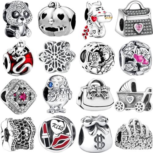 Designer 925 Sterling Silver Bracelet Floating Charms Beads Fit Original Charms Bracelets for Women Necklace Womens Jewelry