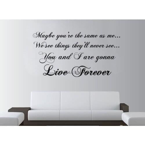 Motivational Music Rock Lyrics Wall Stickers Electronic Music Electric Guitar Rock Studio Music Lovers Music Room Art Deco Decal