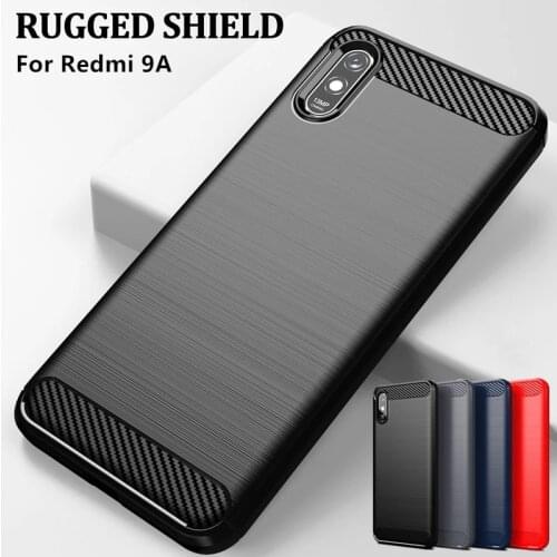 Soft Silicone Case For Redmi 9A ShockProof Fitted Carbon Fiber TPU Phone Durable Cover For Xiaomi Redmi 9A Case shell