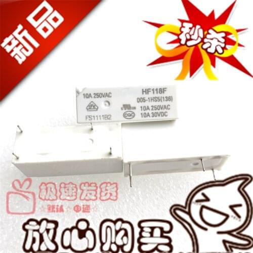 New off-the-Shelf HF118F 005-1HS5T Relay 005-1HS5 Normally Open-Type 4 Feet JQX-118F