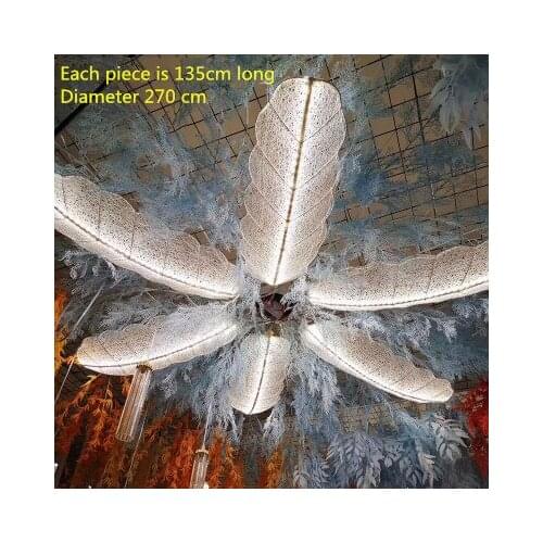 New wedding props lighting banana leaf coconut tree background decoration ceremony Pavilion welcome area lighting feather lights
