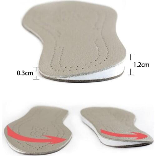 Cowhide Leather Shoe Insoles Orthotic Bow Leg Genu Varum Corrective Pads O Type Leg Orthopedic Insoles Shoes Cushion Inserts