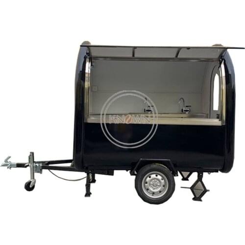 Yellow color 220B mobile food trailer with traction frame food snack trailer cart for sale