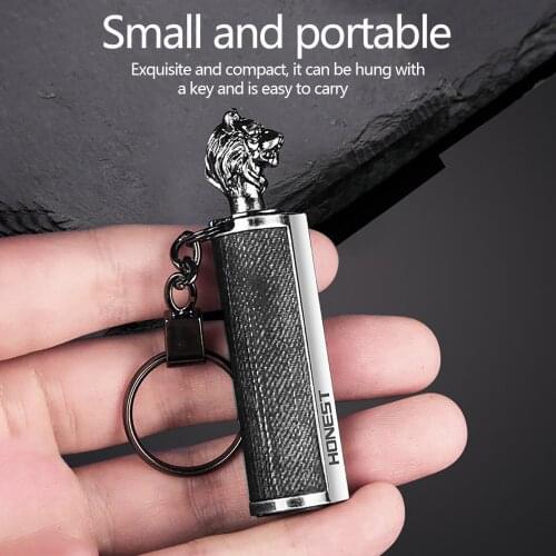 Portable Match Lighter Keychain Cigarette Accessories Waterproof Containing Outdoor With Cotton Core Tiger Head Match Kerosene