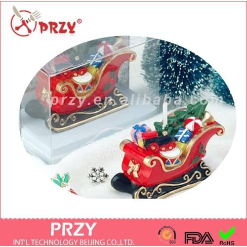 PRZY Candle Christmas Sled Silicone Mold Christmas Holiday Party Supplies Small Gifts to Send Men and Women Friends Girlfriends