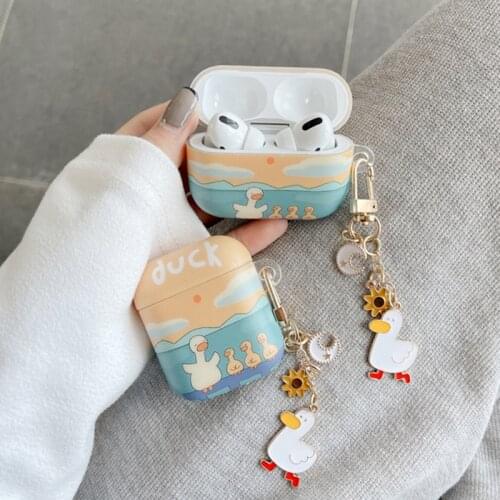 Cute Duck Silicone Earphone Case for Apple AirPods1 / 2 Pro3 Earbuds Silicone Box Wireless Bluetooth Headset Case