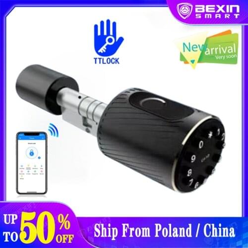 Smart Cylinder Lock With TTLock APP Keyless Electronic Door Lock BT Wifi Digital Password Lock Code Anti-theft Door Lock Core