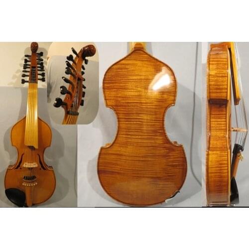 Baroque style song Master 7*7 strings 16" Viola d'Amore,carving angel neck#13085