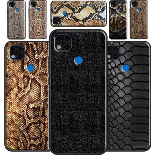 Snake Skin Texture Phone Cover For Xiaomi Redmi Note 9 Pro Note 8 7 8T 9S 7A 8A 9A 9C 9T K40 Note 10 Pro Case