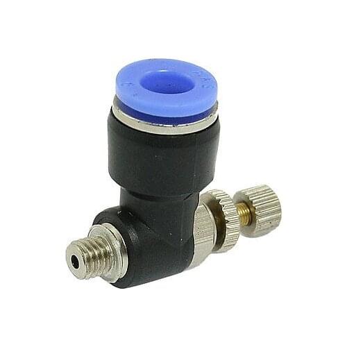 6mm Tube Quick Connector 5mm Thread Speed Control Air Valve Throttle 2 Pcs Free shipping