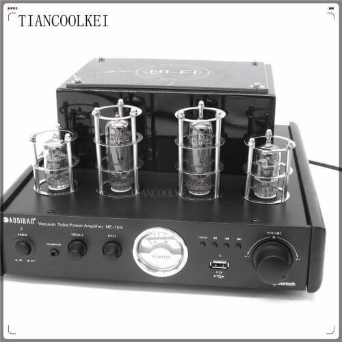 Upgraded NEW black MS-10D MKII Hifi 2.0 tube amplifier USB/Bluetooth 4.0 amplifier 100W stereo Audio Amplifier