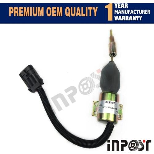 Shutoff Solenoid 1751ES-12E6UC4B1S5 12v For Ford 7.8L New Holland 1085