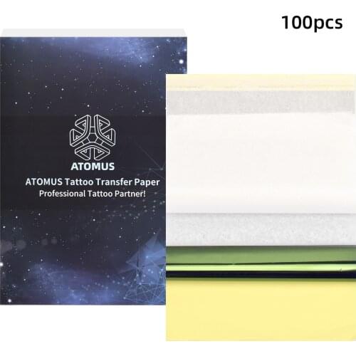 100pcs ATOMUS Boxed Tattoo Transfer Papers A4 Size Tool Tattoo Supplies Accessories for Tattoo Transfer Machine Copy Body Arts