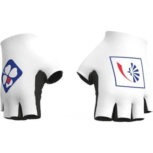 2020 Groupama Fdj Team One Pair Sports Half Finger Cycling Jersey Gloves MTB Road Mountain Bike Bicycle Gel Gloves