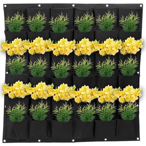 36 Pockets Garden Hanging Planter Vertical Garden Hanging Planter Bag Flowers Grow Bags Indoor Outdoor Wall Balcony Herbs