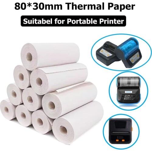 80mm Thermal Paper Roll Prefect Fit With Mini Portable Thermal Printer Compatible With Mobile Phone 20 Paper Roll