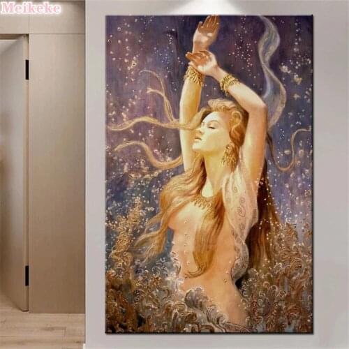 Diamond Painting "aphrodite goddess of love" Picture Full Drill Diamond Embroidery Cross Stitch Mosaic Religion Decor Gift