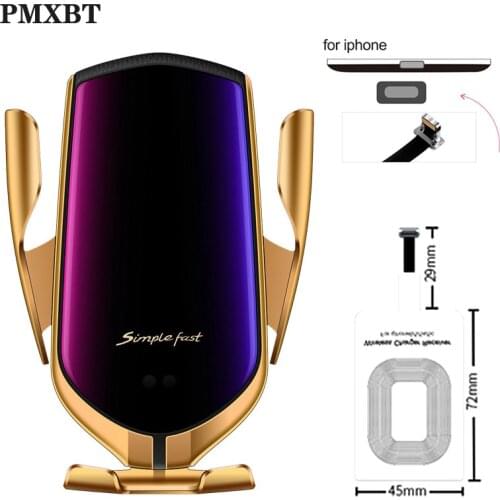 10W Car Wireless Charger Phone Holder For iPhone 5S 6 6s 7 Plus Samsung S7 Micro USB Type C Qi Wireless Charger Adapter Receive