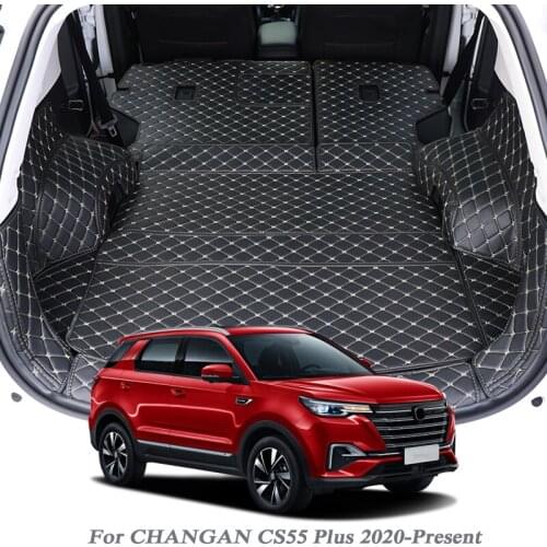 Car Styling PU Leather Trunk Mat Rear Liner Cargo For CHANGAN CS55 Plus 2020-Present Waterproof Tray Protector Auto Accessories
