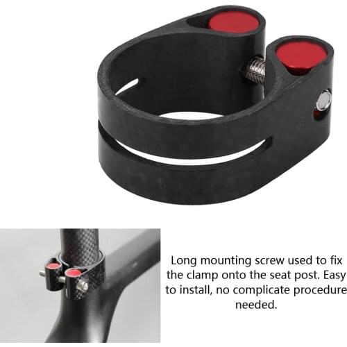 Free Shipping 3K Matte Carbon Fiber 14g Mountain Bike Seatpost Clamp MTB Road Bicycle Seat post Clamp 27.2mm 31.6mm 30.8mm