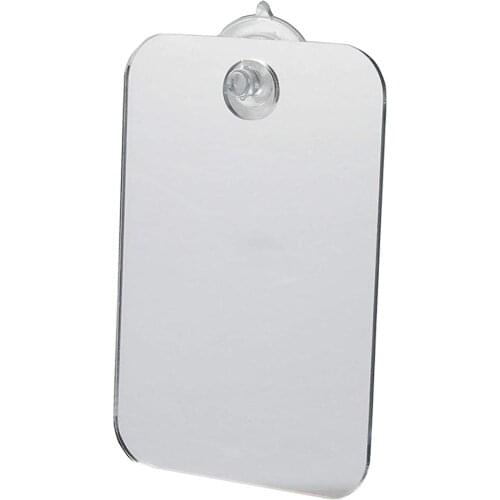 Durable Anti Fog Shower Mirror Bathroom Travel Mans Shaving Mirror 17x13cm