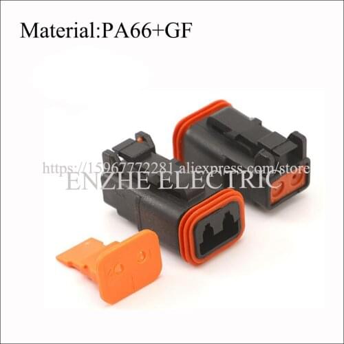 DT06-2S PA66+GF black gray New energy car male Connector cable Terminal auto socket 2 pin female Connector automotive plug