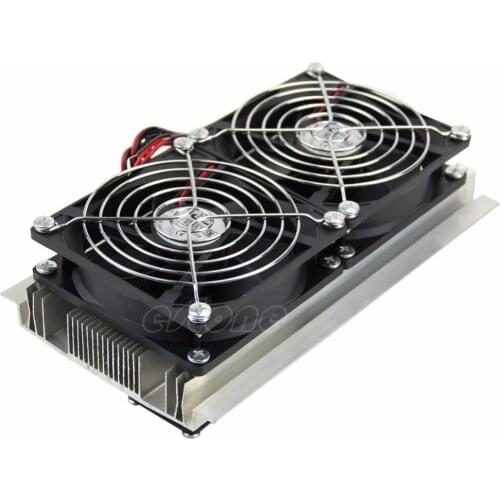 Thermoelectric for Peltier Refrigeration Cooling System Kit Cooler Double Fan DIY