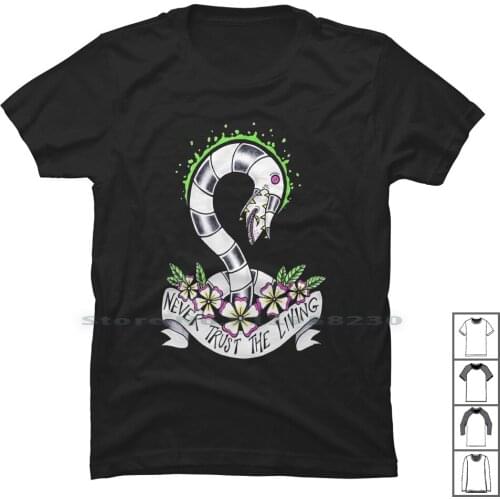 Never Trust The Living Episode T Shirt 100% Cotton Series Trust Skull Scary Juice Never Movie Tage Ever Rust Ice Liv