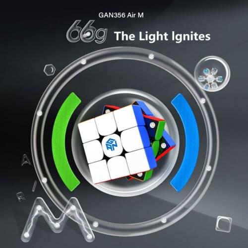 GAN356Air M 3x3x3 Magnets Magic Cube Speed Professional Adult Antistress Toy Educational Games For 356air M Fidget 3x3 kid Gift