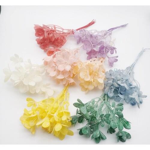 6pcs Plastic Plants Artificial Flowers Wedding Decorative Flowers Brooch Vases for Home Decor Christmas Garland Acces