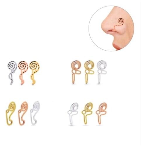 New Arrival U Shape Geometric Fake Piercing Nose Rings None Piercing Hoop Septum Rings Nose Ear Clip For Women Fashion Jewelry