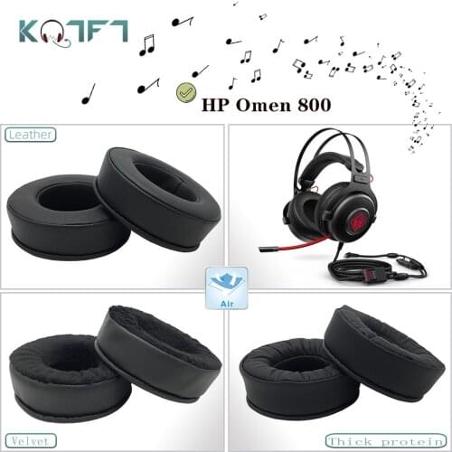 KQTFT Protein skin Velvet Replacement EarPads for HP Omen 800 Headphones Ear Pads Parts Earmuff Cover Cushion Cups