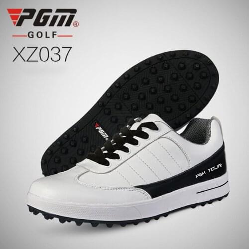 PGM brand golf shoes men head layer cowhide sports shoes super waterproof breathable no spikes
