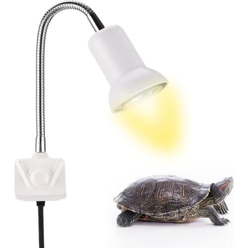 Reptile Heat Lamp Clip-on UVB Turtle Aquarium Basking Heat Light Reptile Lamp with Fixture for Lizard Turtle Snake