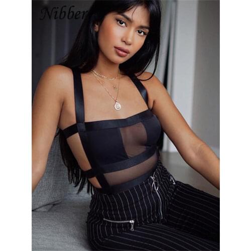 NIBBER Women's Transparent Bodysuits