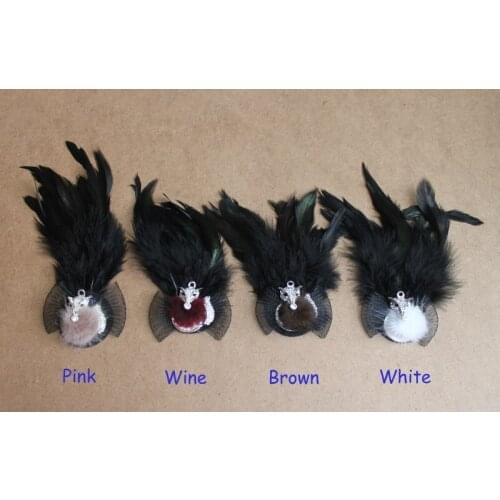 Chic Fox Black Feather Brooch Pin Accessories 2016