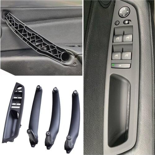 Beige Black Armrest Car left front drivers seat Interior Door Handle Inner Panel Pull Trim Cover For BMW X6 E71 xDrive40i 13-14