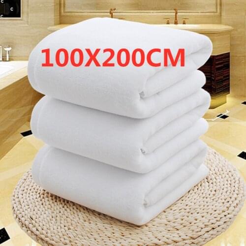 100x 200CM Towels for Pool Big Towels 100% Cotton Towels,White,Spa,and Gym Lightweight and Highly Absorbent Quick Drying Towels