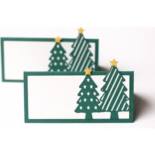 Christmas Pine tree Place Card, Greeting Cards