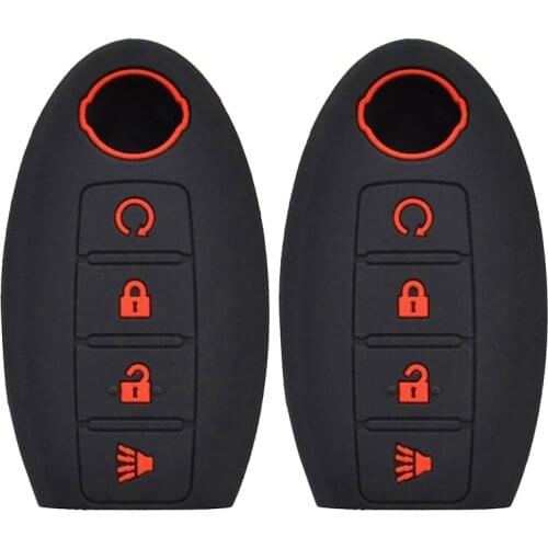 2X 4 Button Silicone Key Fob Cover Remote Case for Nissan Altima Maxima Murano Kick