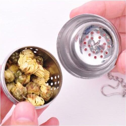 Stainless Steel Make Tea Hangable For Loose Tea Leaf Spice Mesh Filter Strainer Home Kitchen Accessories Ball Shape Tea Infuser