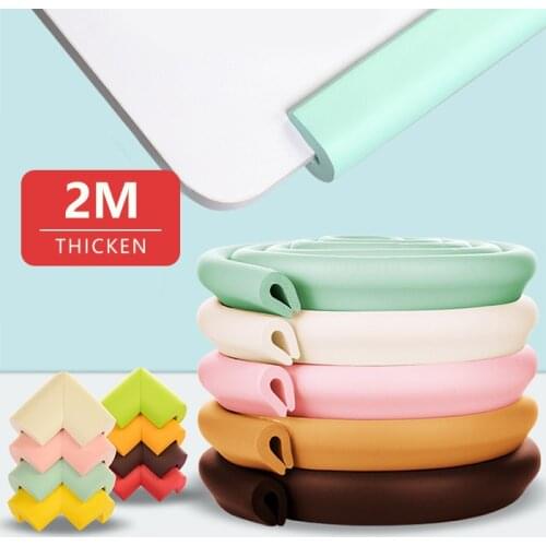 U Shaped Kids Edge Corner Guards Baby 2M Crash Bar Baby Corner Protection of Thicken Protective Equipment Free Tape Baby Safety